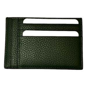 Gucci Jumbo GG Green Leather Card Holder Wallet Embossed